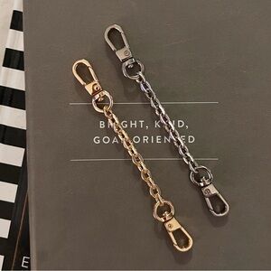 Oval Gold Silver Chain Keychain Strap Extender
